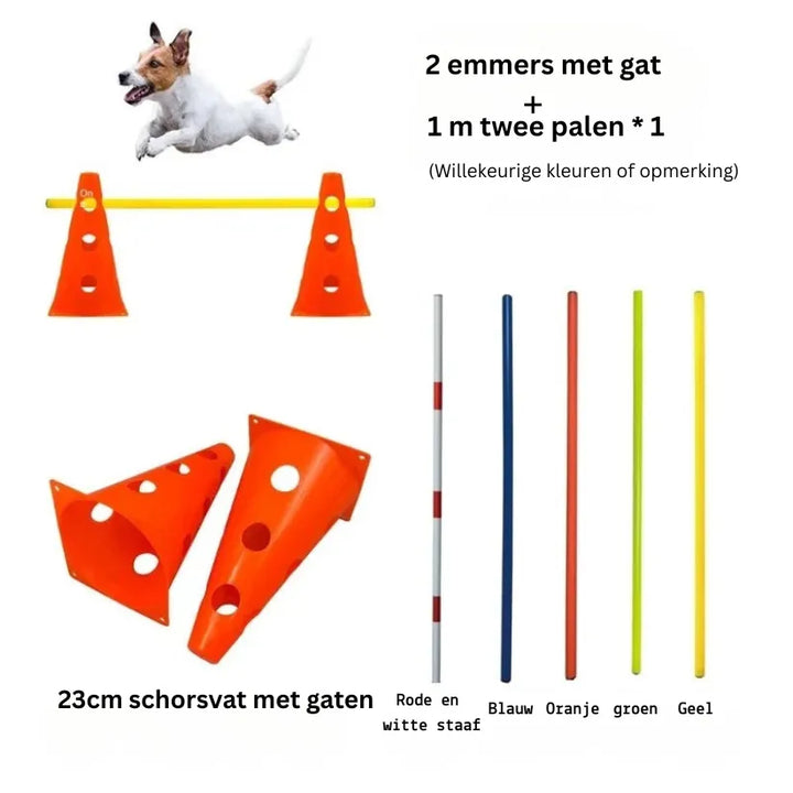 AgiliPaw Training Set - Adjustable Agility Bars - Dog Training