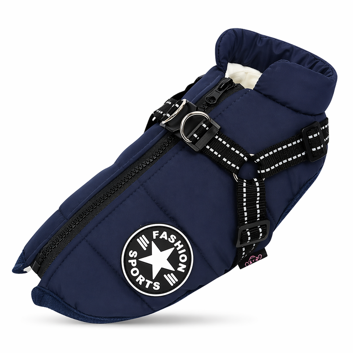 Dog Jacket | Waterproof, Insulated, Reflective | Harness Winter Coat