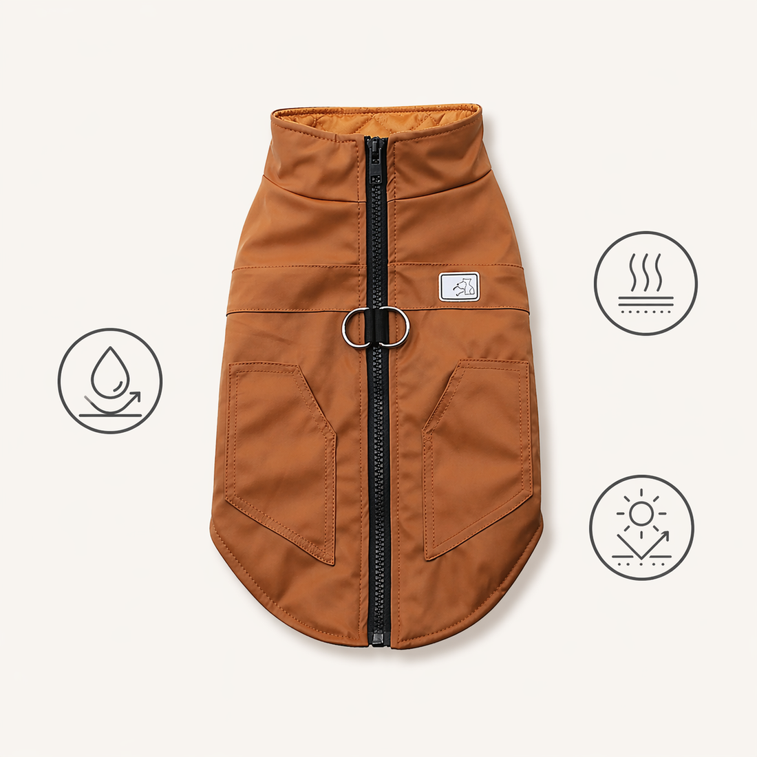 Dog Jacket | Waterproof, Fleece Lined | Reflective, Adjustable Fit