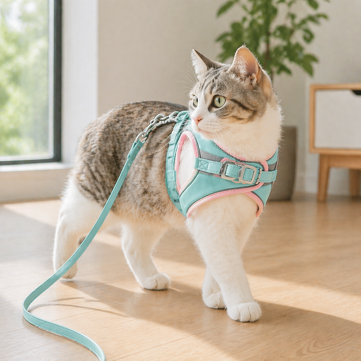 Cat Harness and Leash Set | Adjustable, Escape Proof | Soft Padded