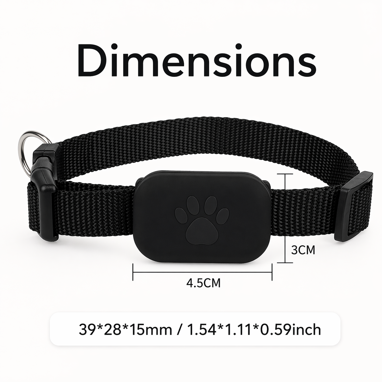 Pet Tracker Collar | Android Compatible, Waterproof | Adjustable