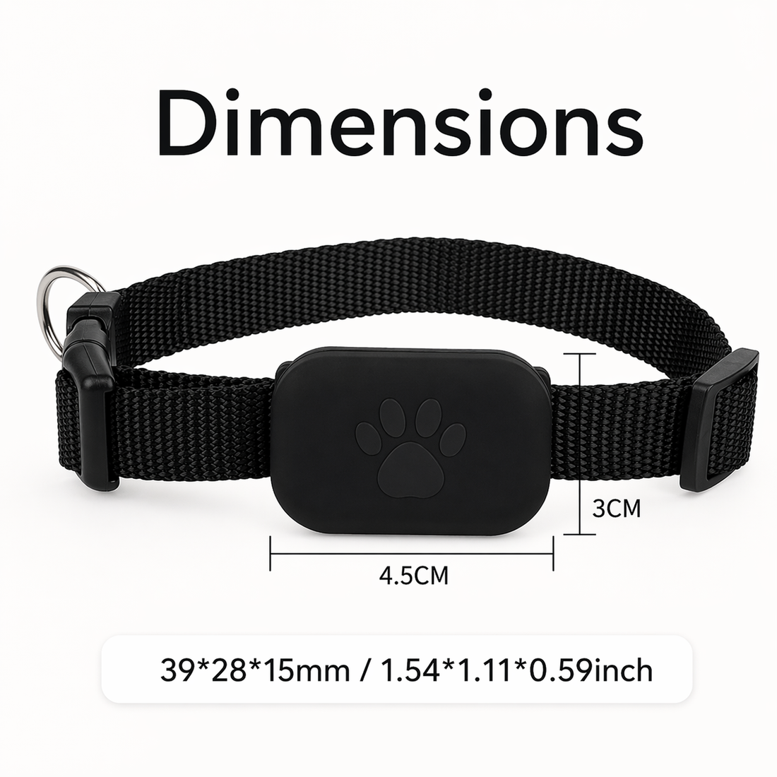 Pet Tracker Collar | Android Compatible, Waterproof | Adjustable