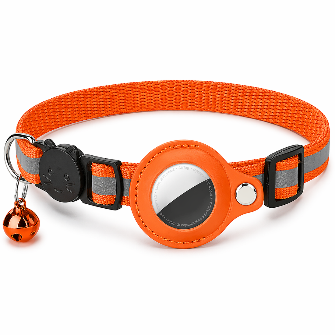 AirTag Cat Collar | Adjustable, Reflective, Bell | Tracker Holder