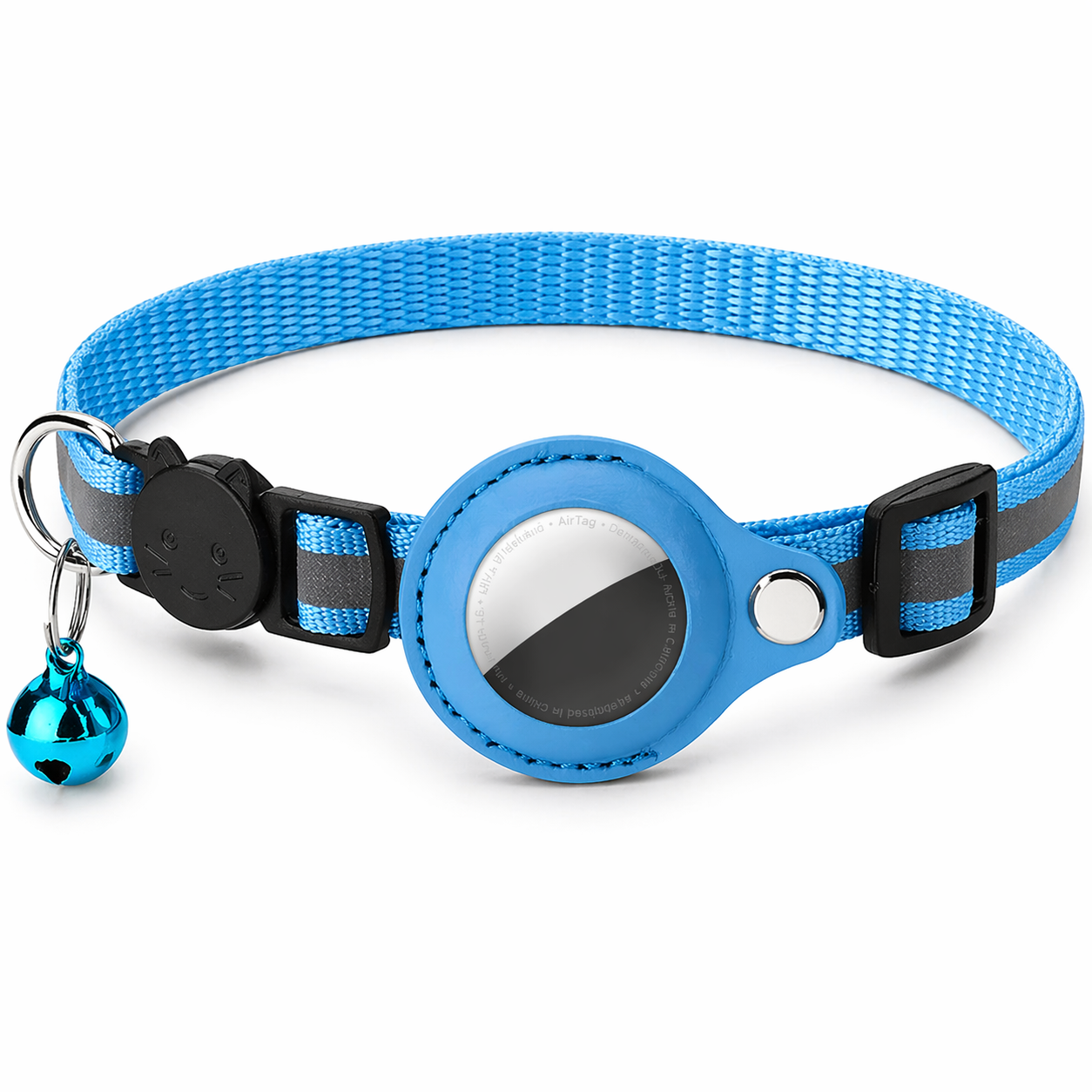 AirTag Cat Collar | Adjustable, Reflective, Bell | Tracker Holder