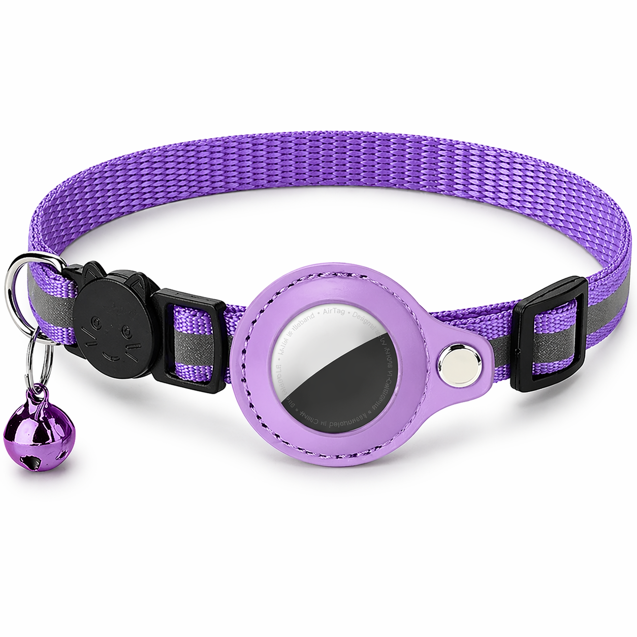 AirTag Cat Collar | Adjustable, Reflective, Bell | Tracker Holder