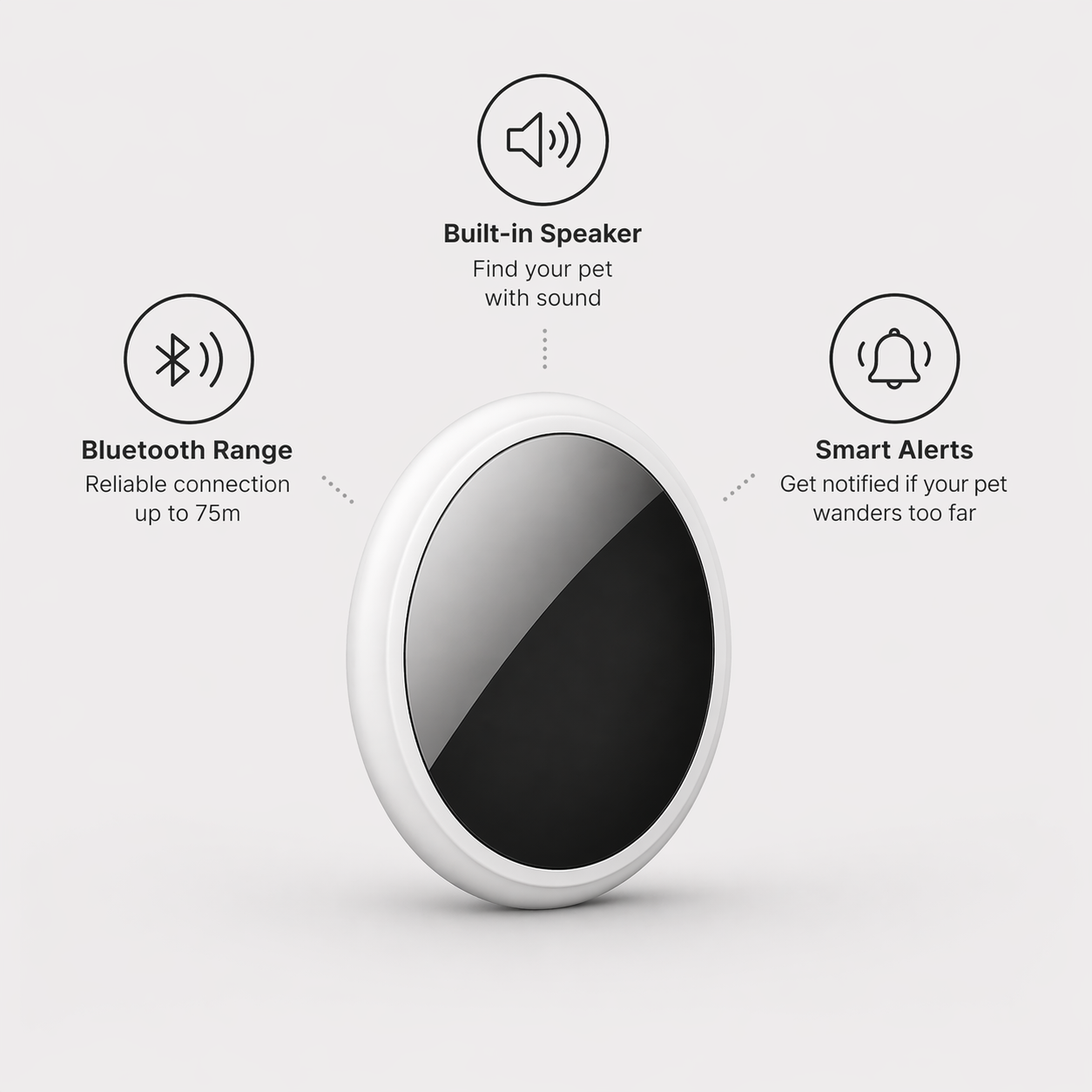 Pet Tracker | Bluetooth, iOS Android Compatible | Key Wallet Finder