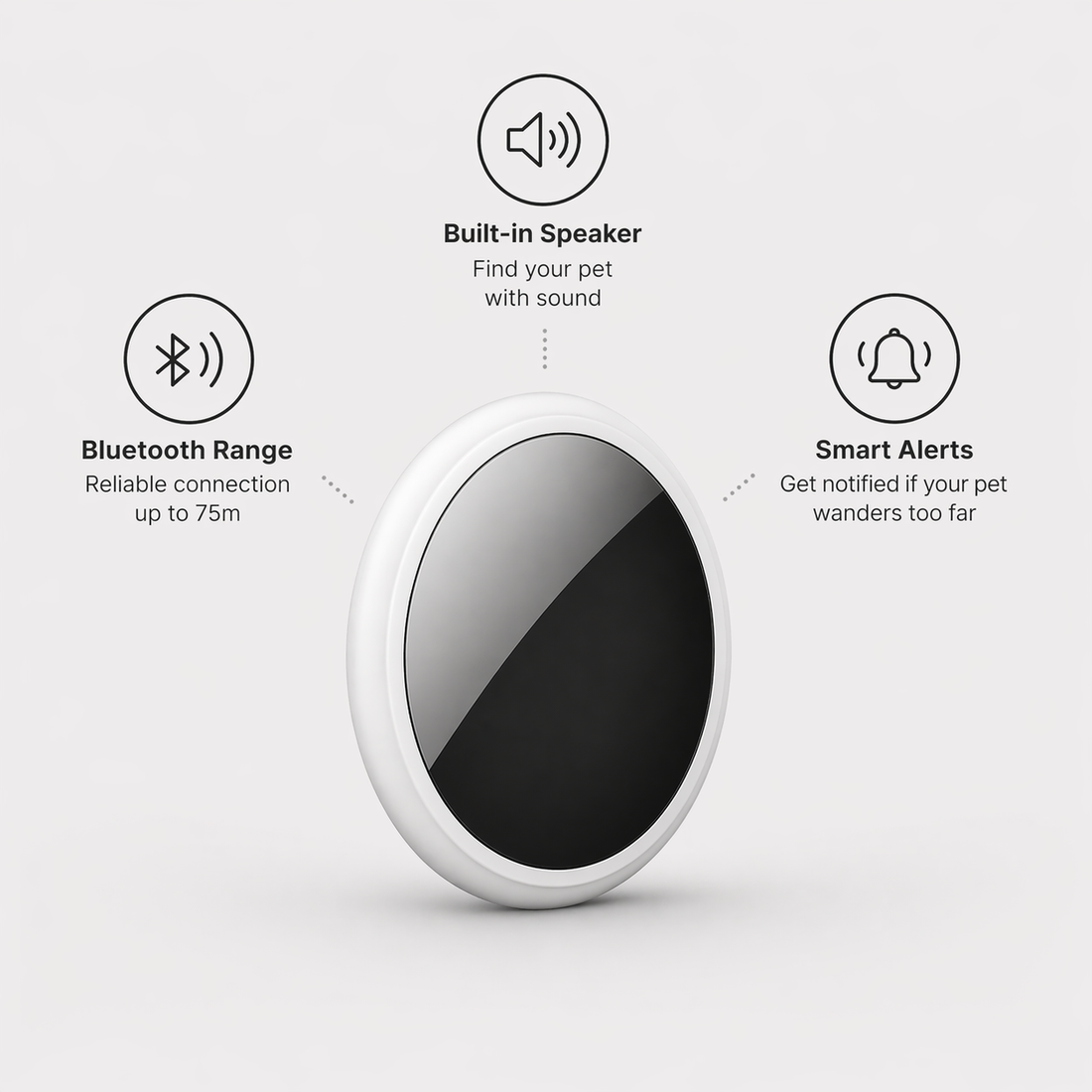 Pet Tracker | Bluetooth, iOS Android Compatible | Key Wallet Finder