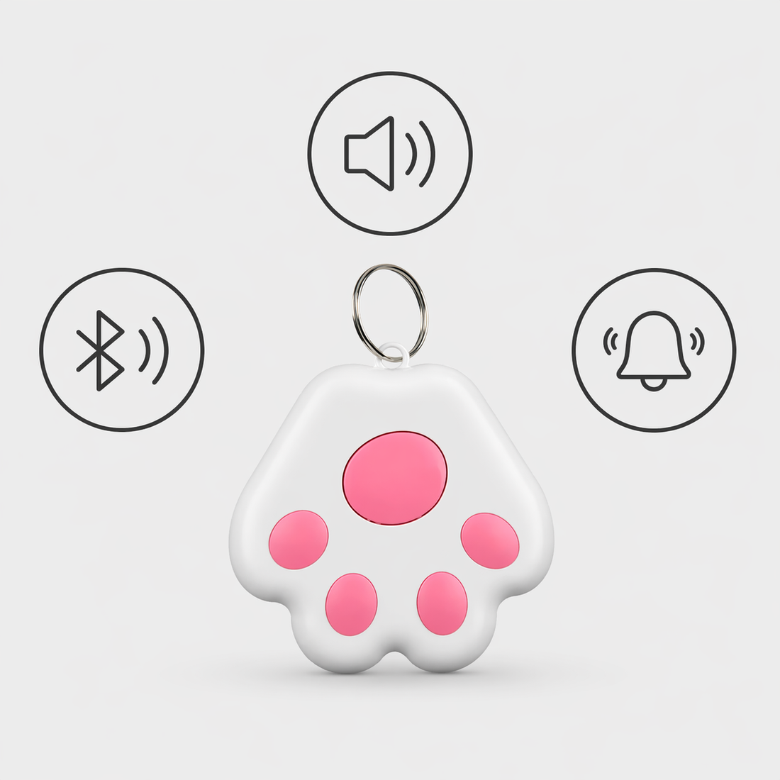 Pet Tracker | Bluetooth, iOS Android Compatible | Paw Tag Finder
