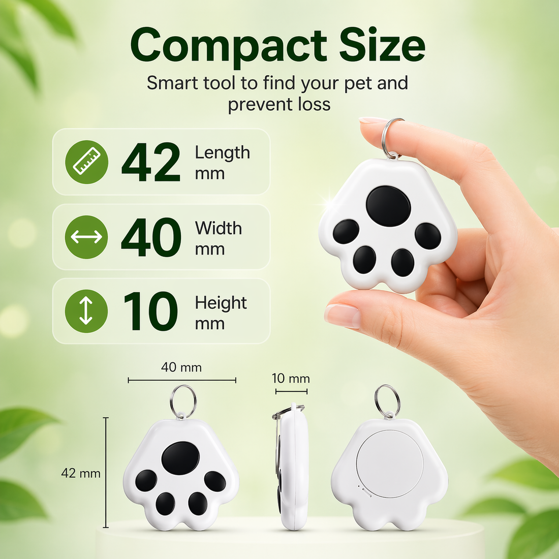 Pet Tracker | Bluetooth, iOS Android Compatible | Paw Tag Finder