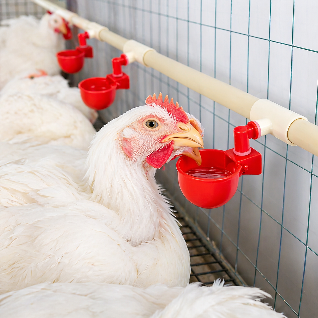 Chicken Water Cups | Automatic Poultry Drinker, Bucket Attachment
