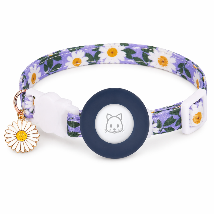 Cat AirTag Collar | Breakaway Tracker Holder, Reflective Bell