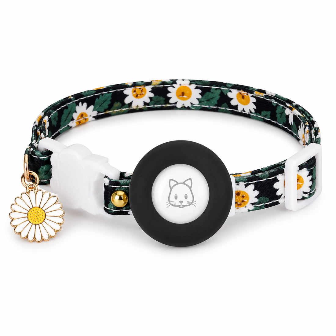 Cat AirTag Collar | Breakaway Tracker Holder, Reflective Bell