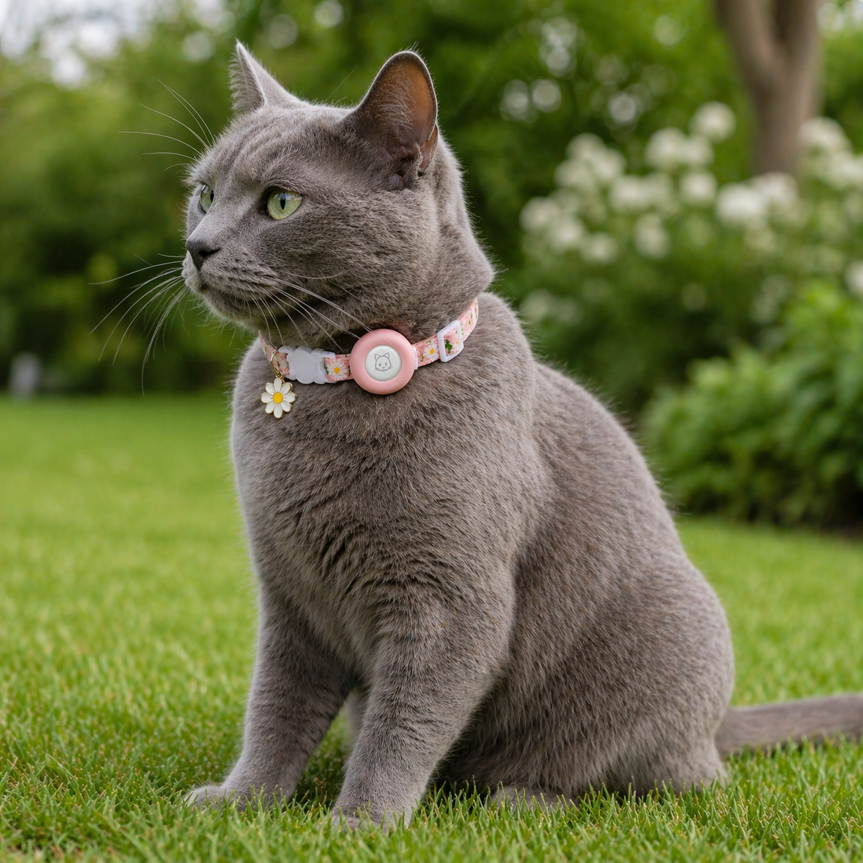 Cat AirTag Collar | Breakaway Tracker Holder, Reflective Bell