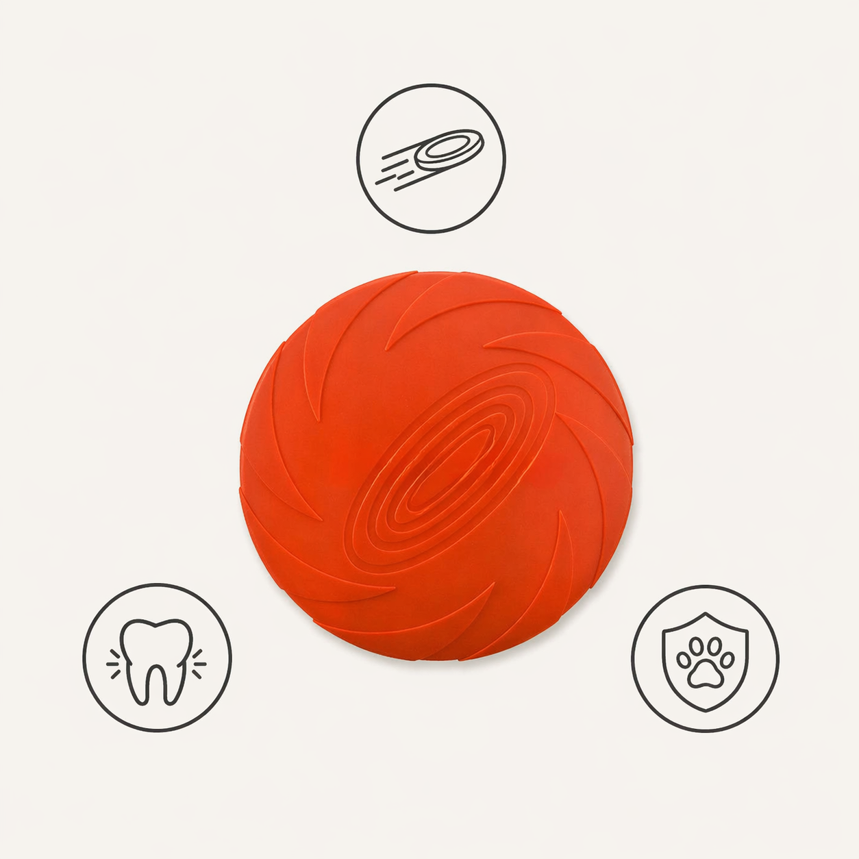 Dog Frisbee | Durable Bite Resistant Flying Disc, Outdoor Fetch Toy