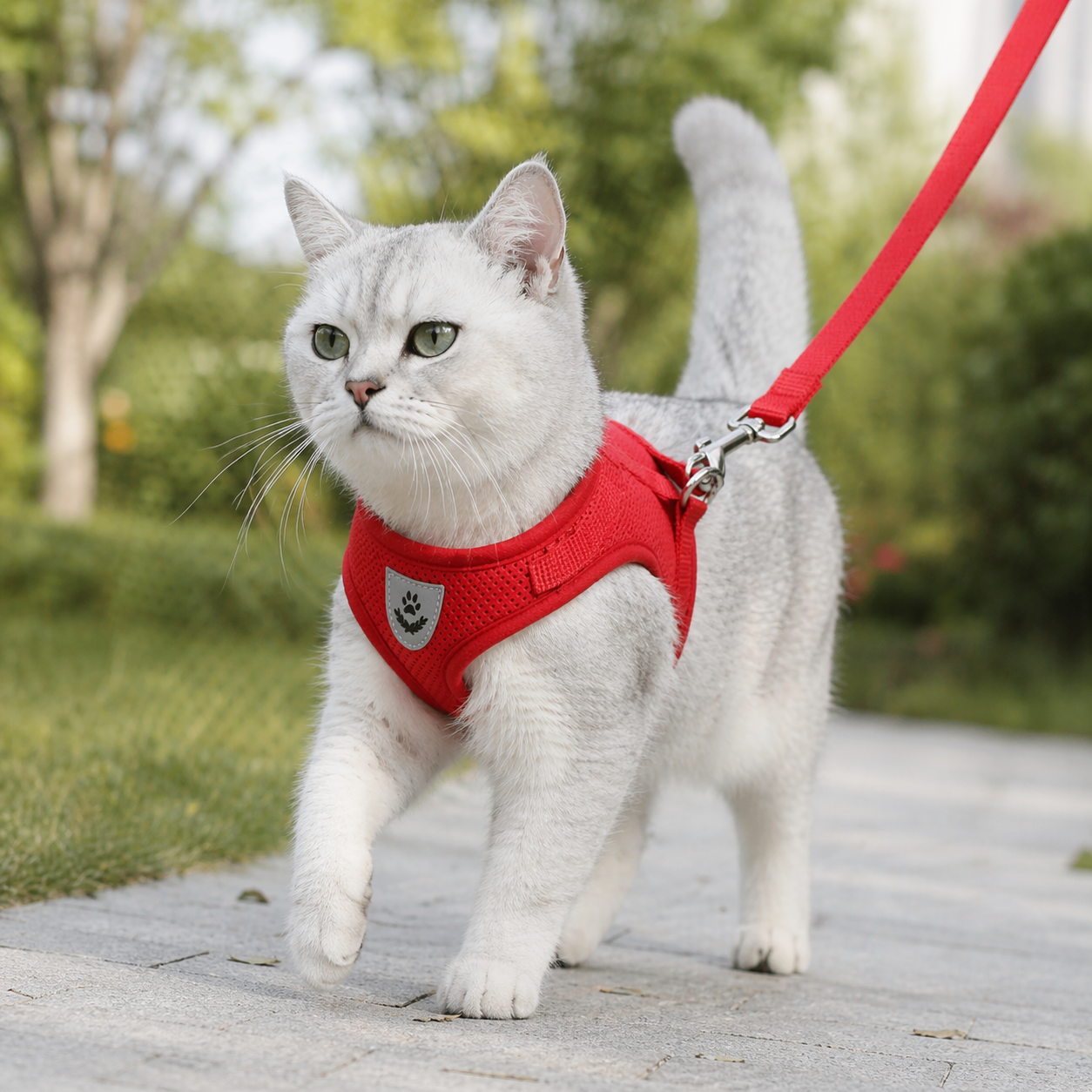 Cat Harness and Leash | Adjustable Escape Proof Vest, Reflective Mesh