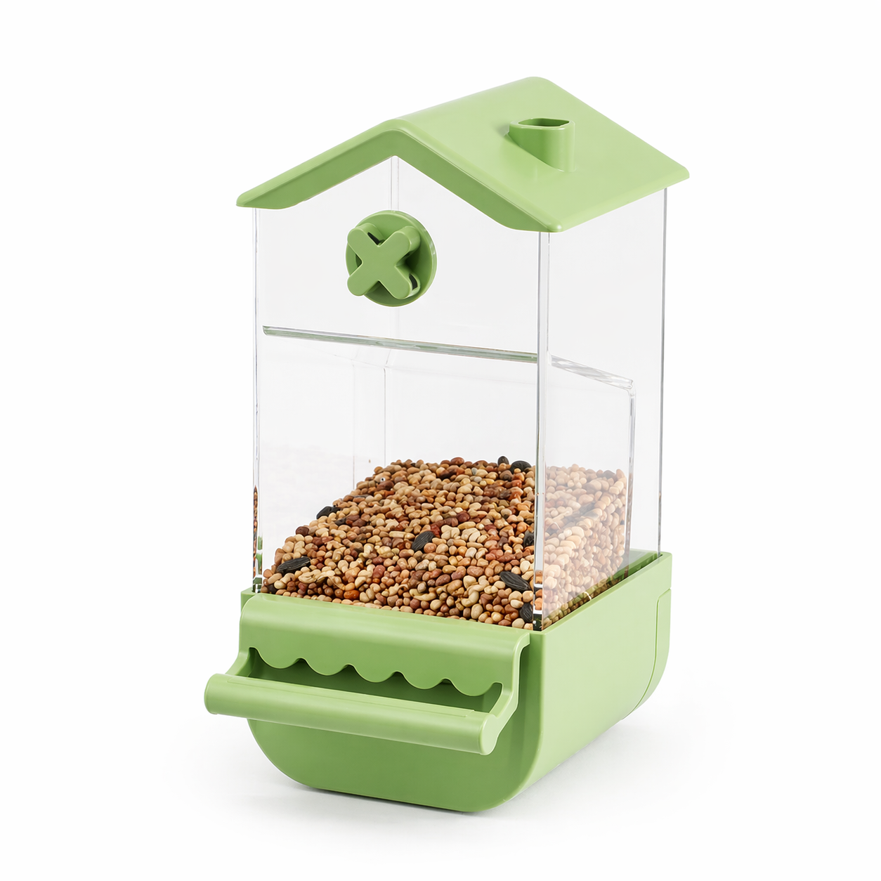 Bird Feeder | Automatic Cage Feeder, No Mess, Anti Spill, Transparent