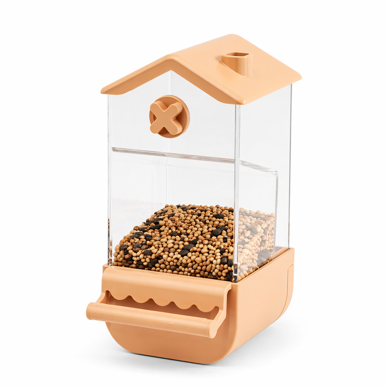 Bird Feeder | Automatic Cage Feeder, No Mess, Anti Spill, Transparent