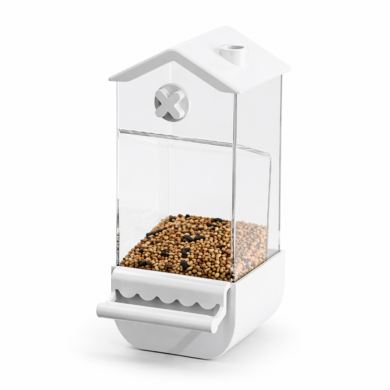 Bird Feeder | Automatic Cage Feeder, No Mess, Anti Spill, Transparent