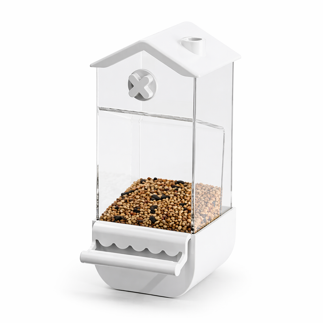 Bird Feeder | Automatic Cage Feeder, No Mess, Anti Spill, Transparent