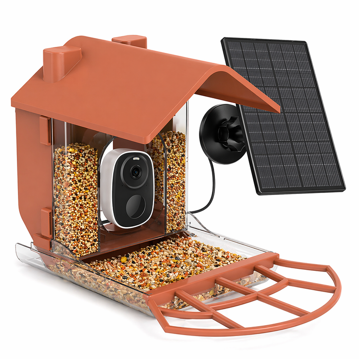 Bird Feeder Camera | Solar Powered WiFi Smart Feeder, AI Bird ID HD