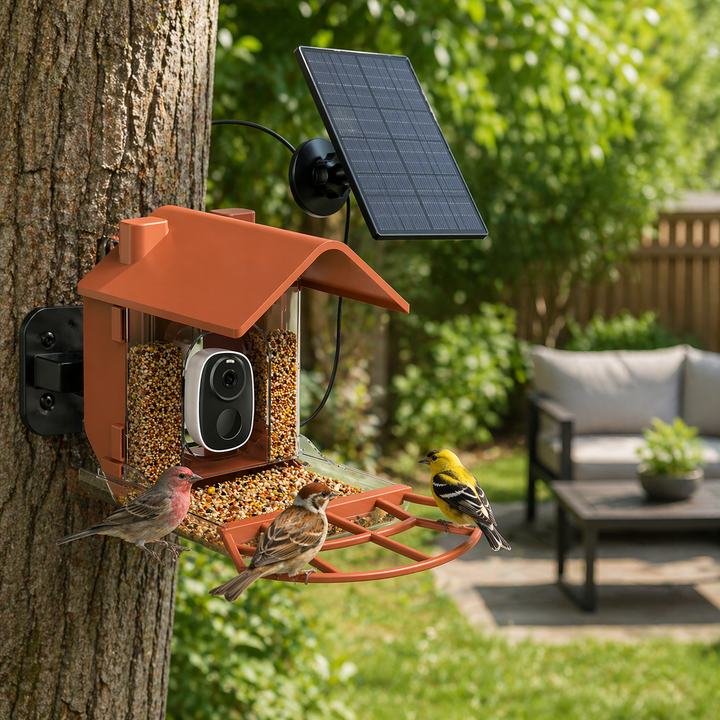 Bird Feeder Camera | Solar Powered WiFi Smart Feeder, AI Bird ID HD
