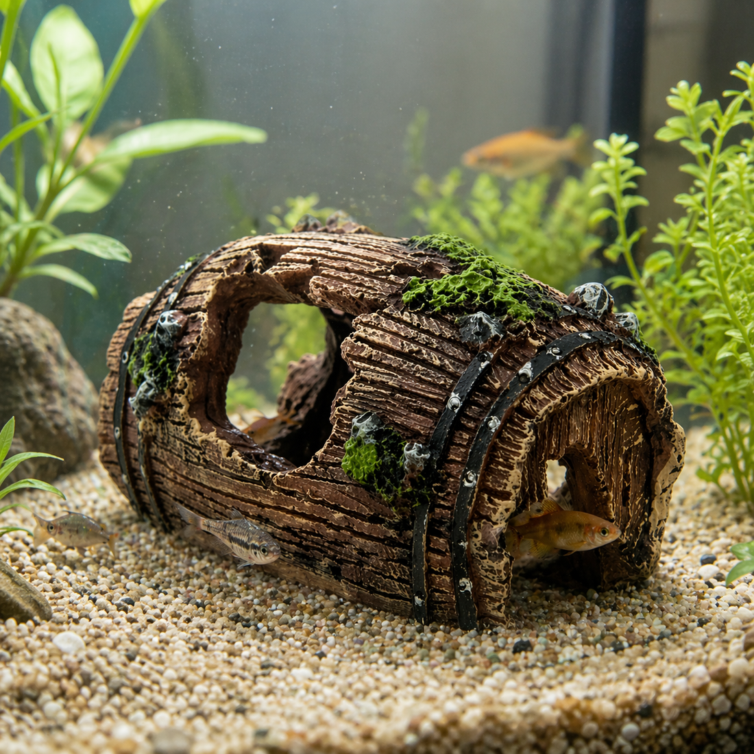 Aquarium Bridge Ornament | Resin Fish Tank Decor, Cave Hideout