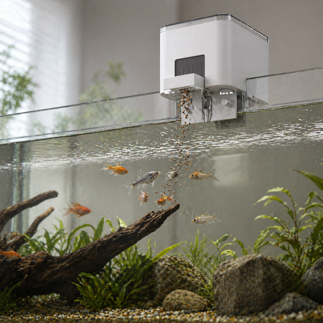 Automatic Fish Feeder | Smart App Control, Aquarium Timer Dispenser