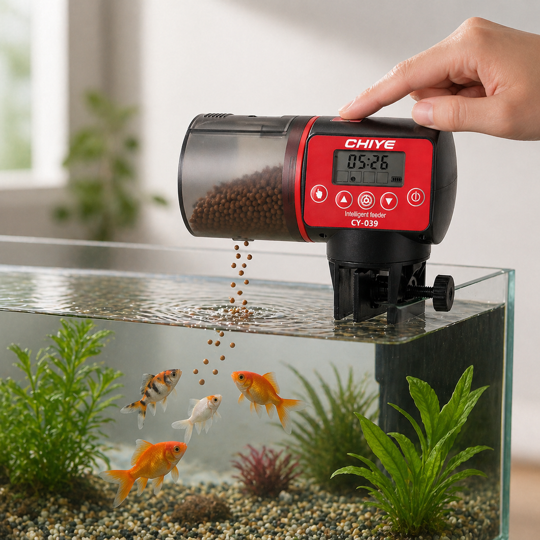 Automatic Fish Feeder | Aquarium Timer Dispenser, Large Capacity