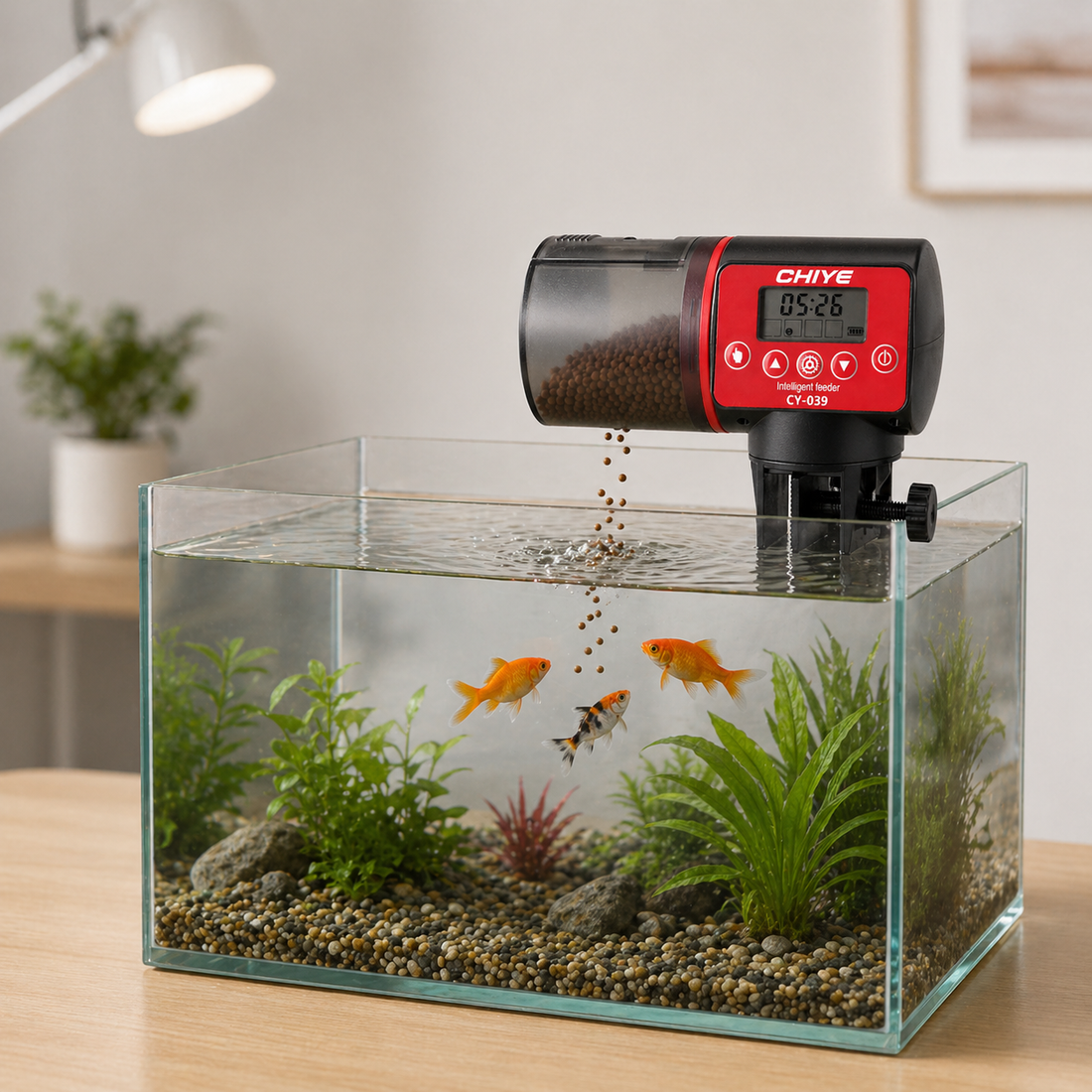 Automatic Fish Feeder | Aquarium Timer Dispenser, Large Capacity