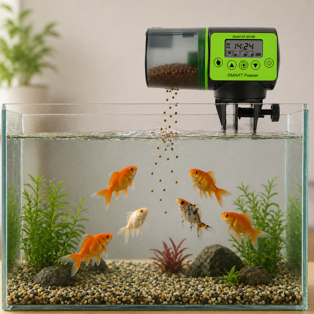 Automatic Fish Feeder | Aquarium Timer Dispenser, Large Capacity