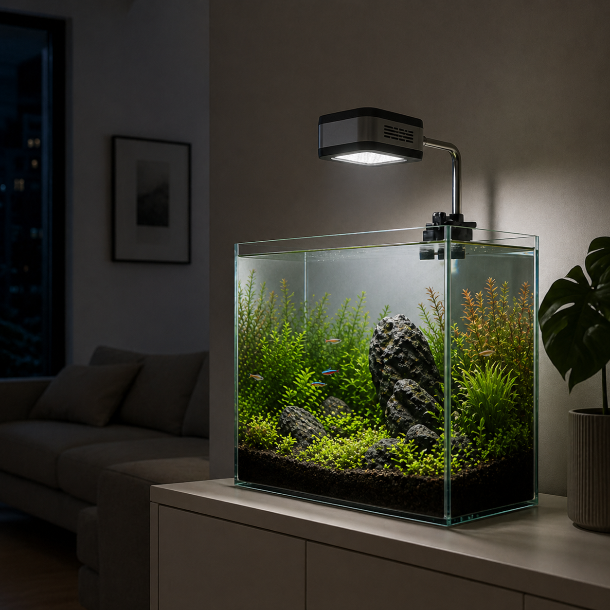 Aquarium LED Light | WRGB Full Spectrum, Planted Tank Grow Lamp