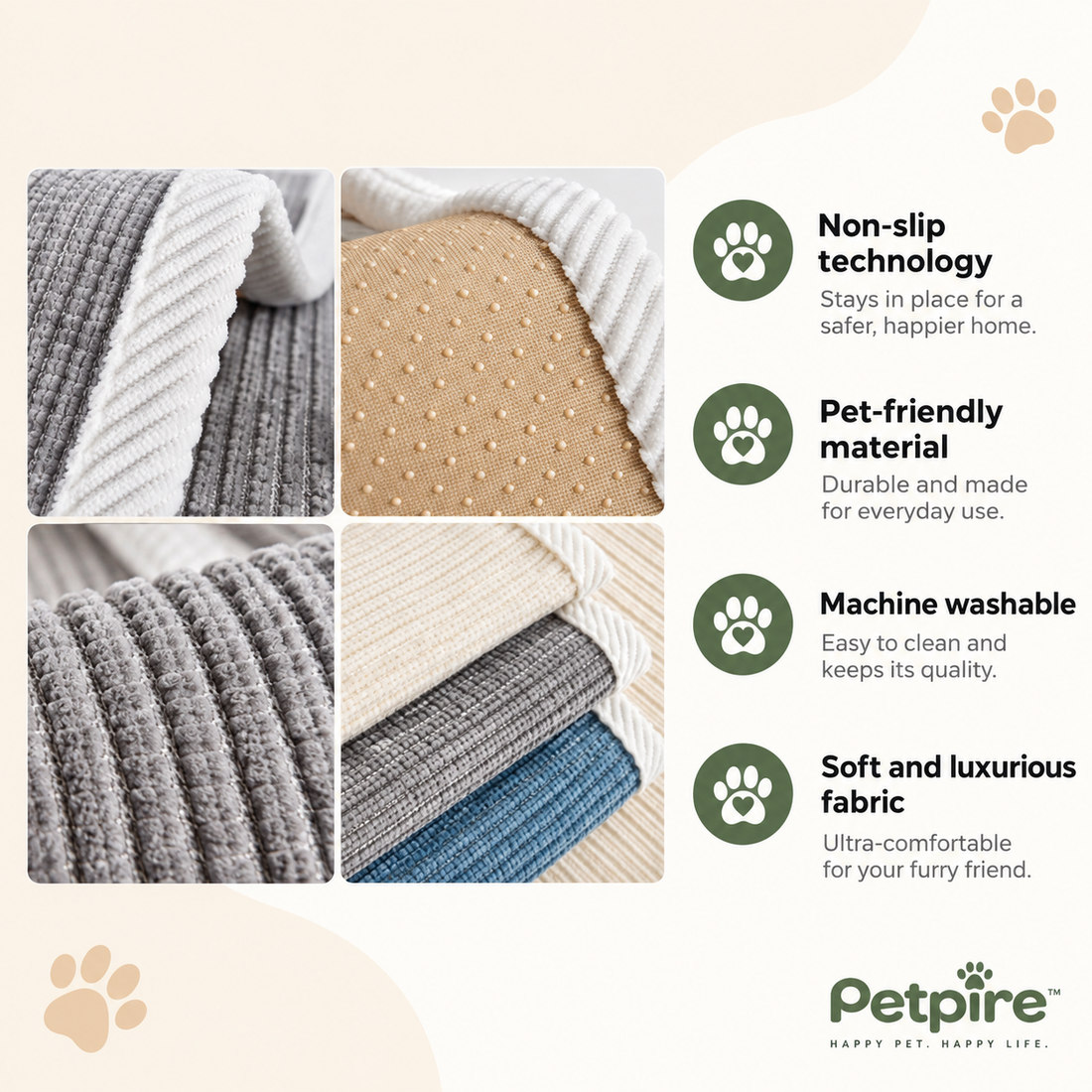 Nora - Pet Seat Cover for Sofas, Anti-Slip, Protective, Multi-Size