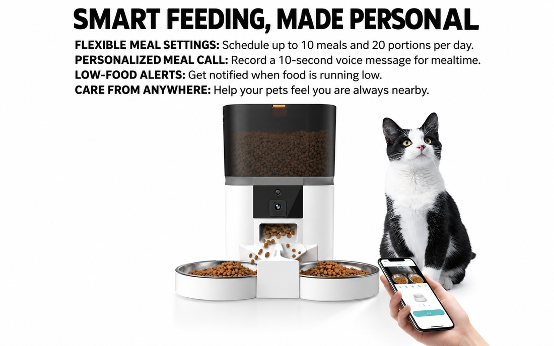 Automatic Feeder - Dual 4L, HD Camera, App Control, 2 Pets