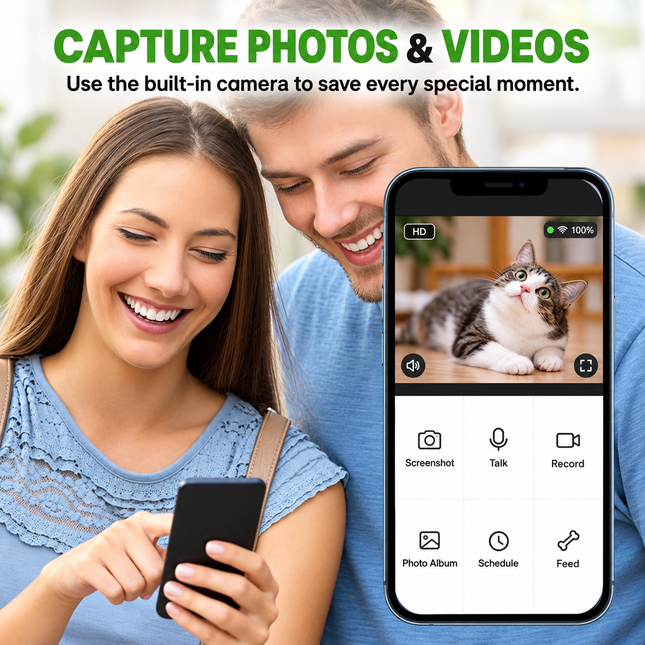 Automatic Feeder - Dual 4L, HD Camera, App Control, 2 Pets