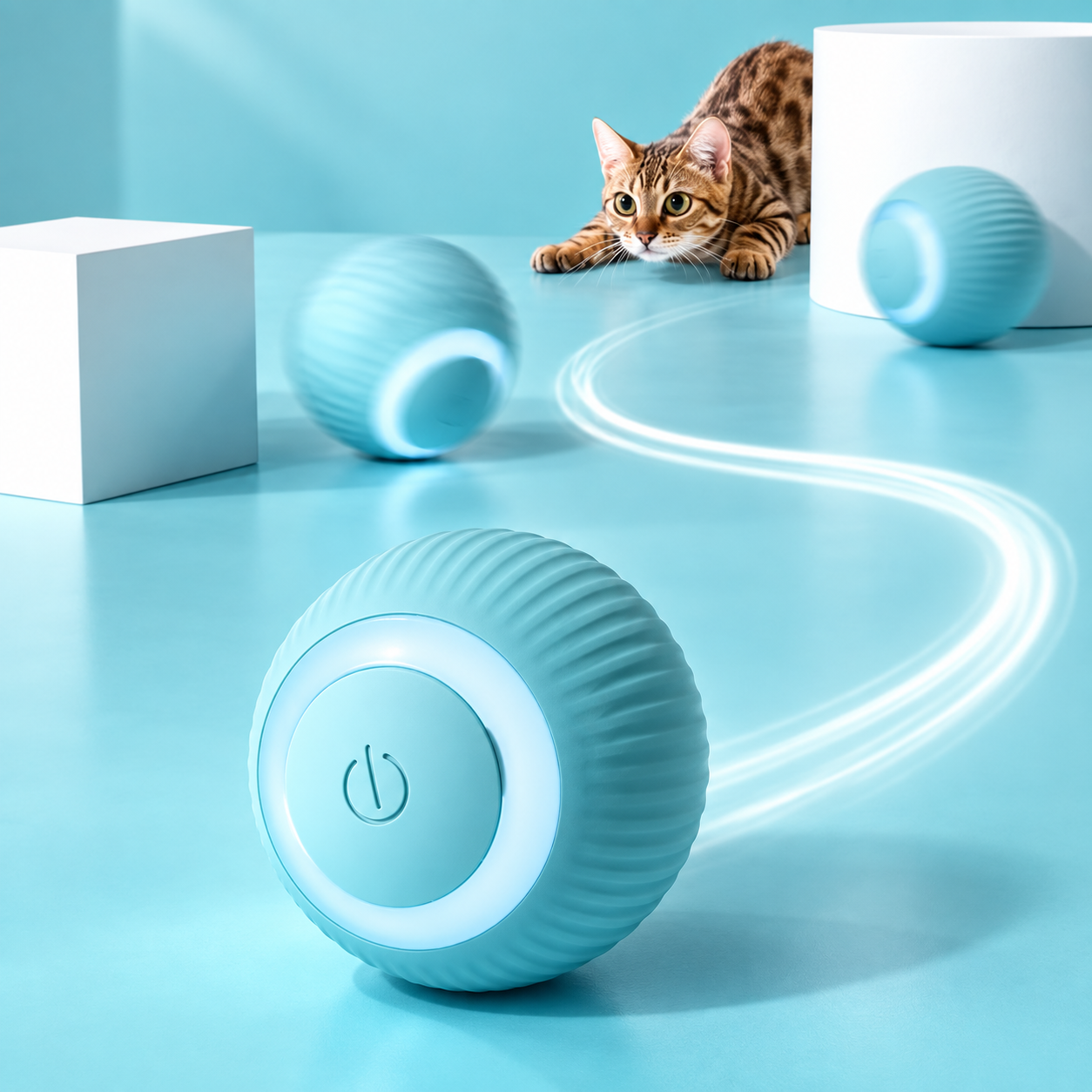 Pet Toy Smart Ball - Self-Moving, USB Rechargeable