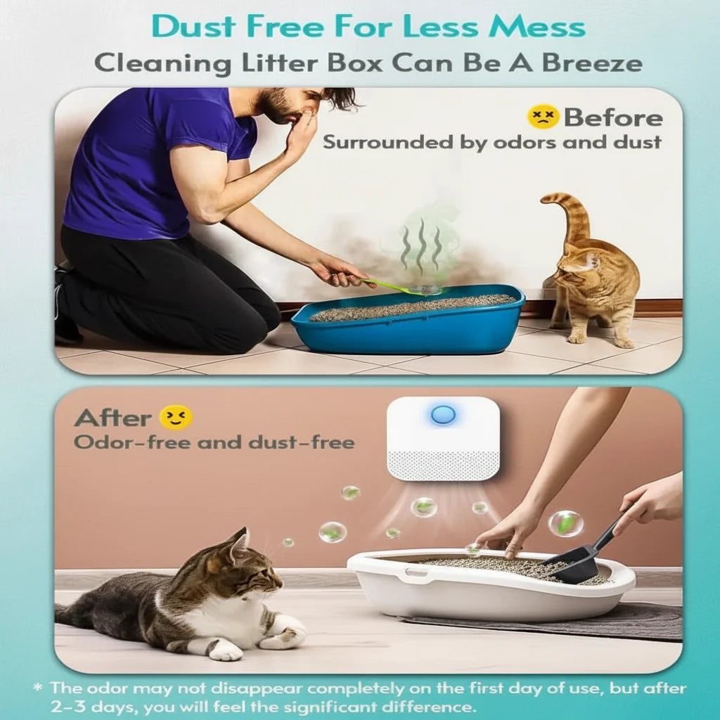 Cat Litter Odour Purifier | Motion Sensor, Fragrance-Free | Ximena