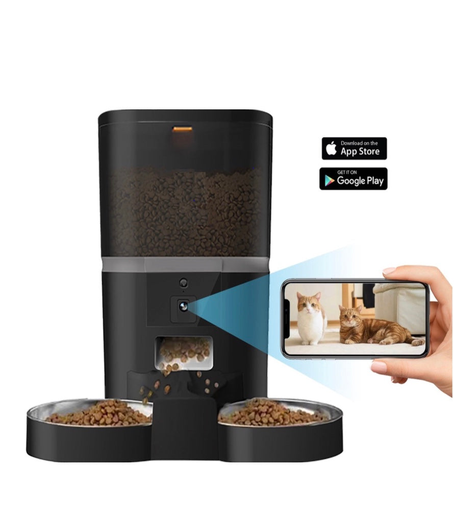 Eira Automatic Feeder | Dual 4L, HD Camera, App Control | 2 Pets