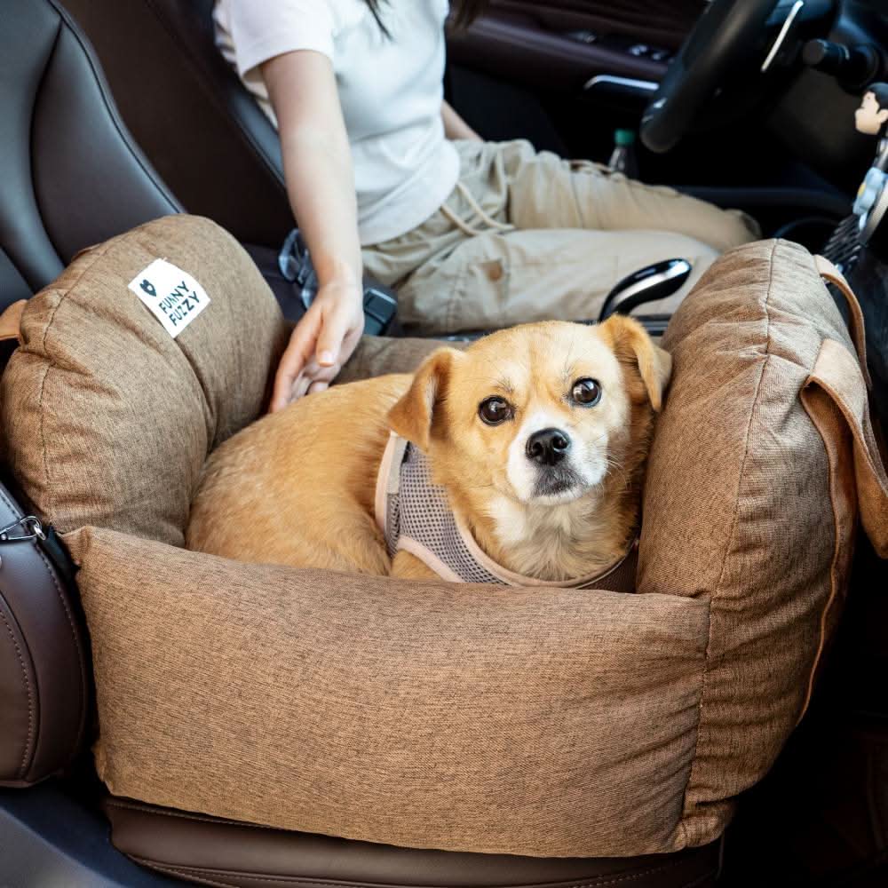 Wren | Pet Seat Bed for Dogs | Safety Belt, Non-Slip, Washable
