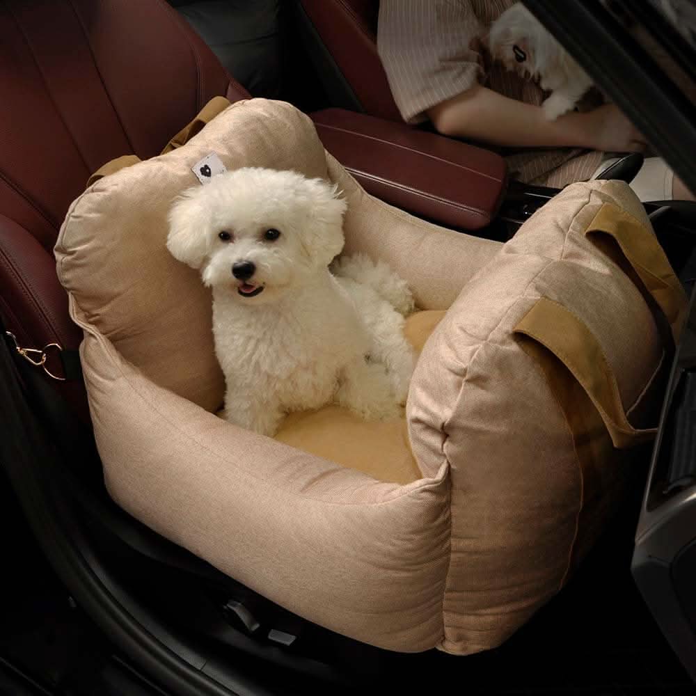 Wren | Pet Seat Bed for Dogs | Safety Belt, Non-Slip, Washable