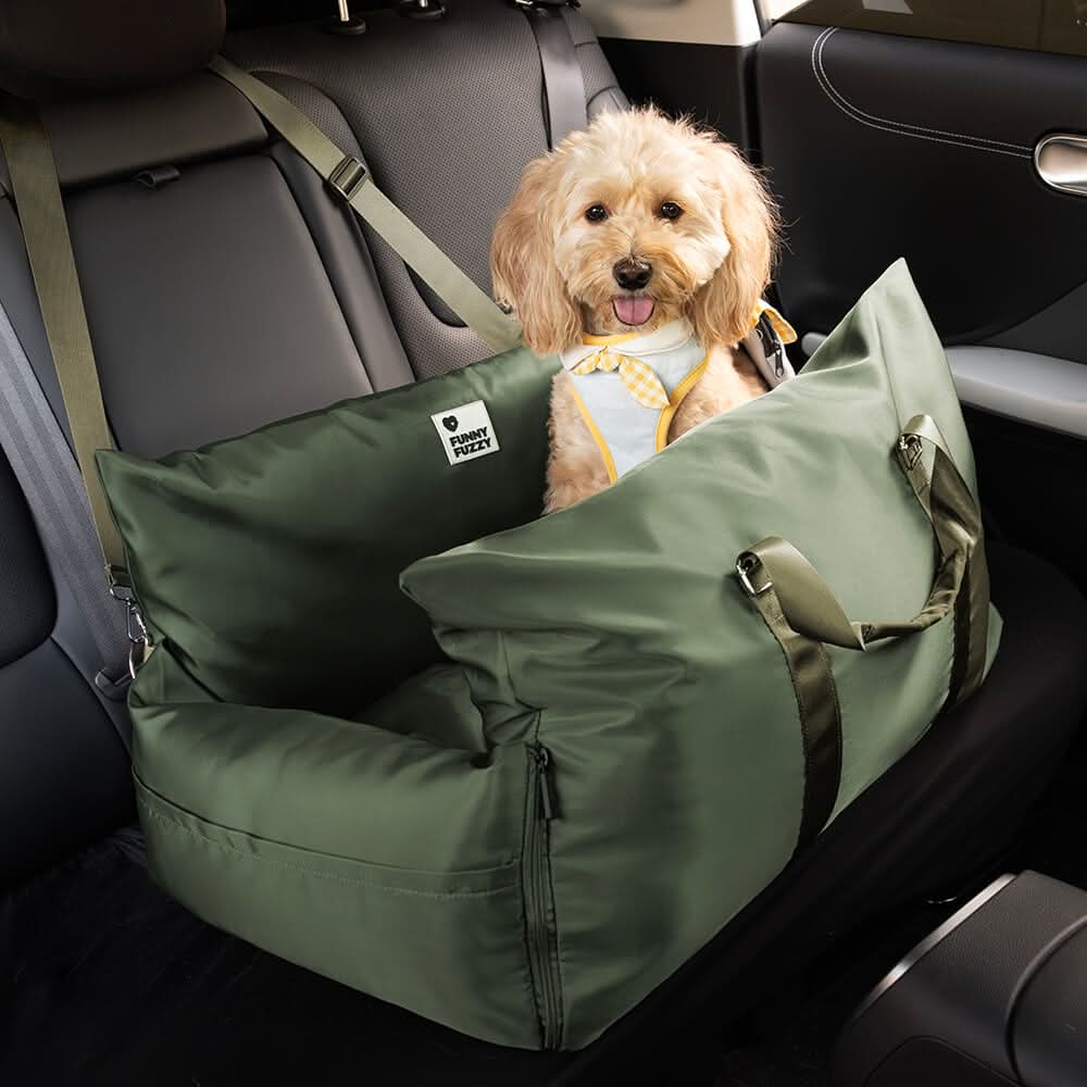 Wren | Pet Seat Bed for Dogs | Safety Belt, Non-Slip, Washable