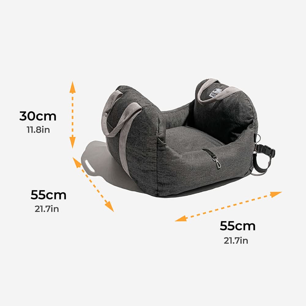 Wren | Pet Seat Bed for Dogs | Safety Belt, Non-Slip, Washable