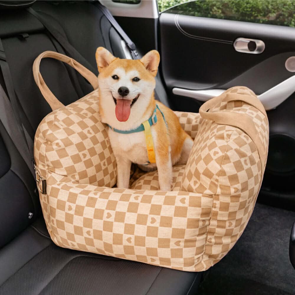 Wren | Pet Seat Bed for Dogs | Safety Belt, Non-Slip, Washable