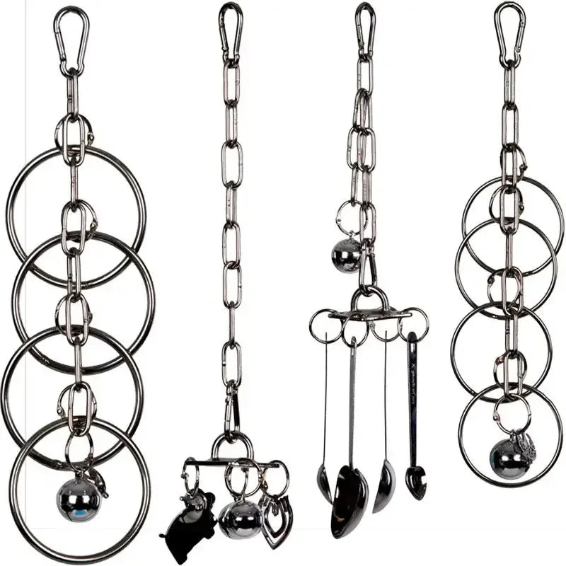 Parrot Toy | Stainless Steel Bird Toy, Hanging Chew Climbing Toy