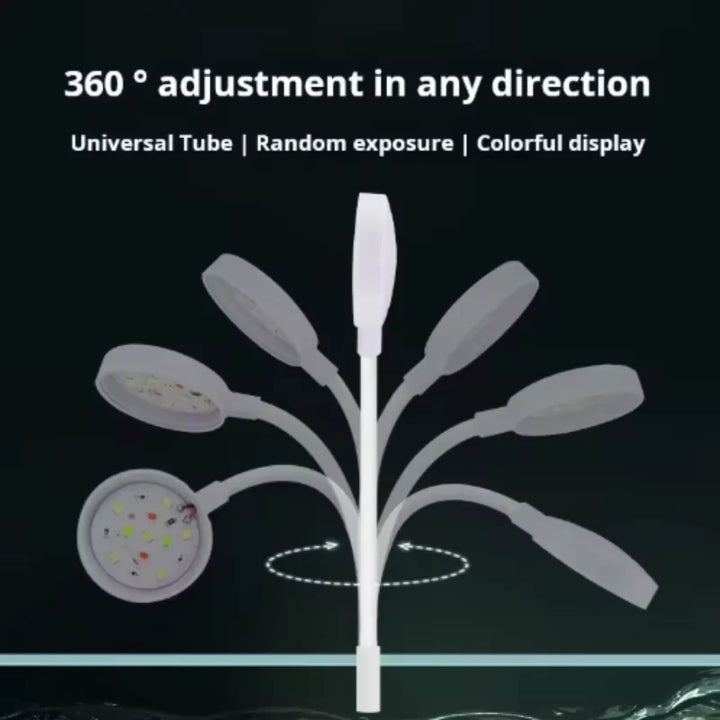 Aquarium LED Clip-On Light - Full Spectrum - USB Adapter - 360° Rotation