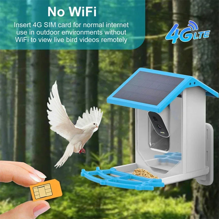 2.4G WiFi Smart Bird Feeder - 2.4K Camera - Night Vision - IP66