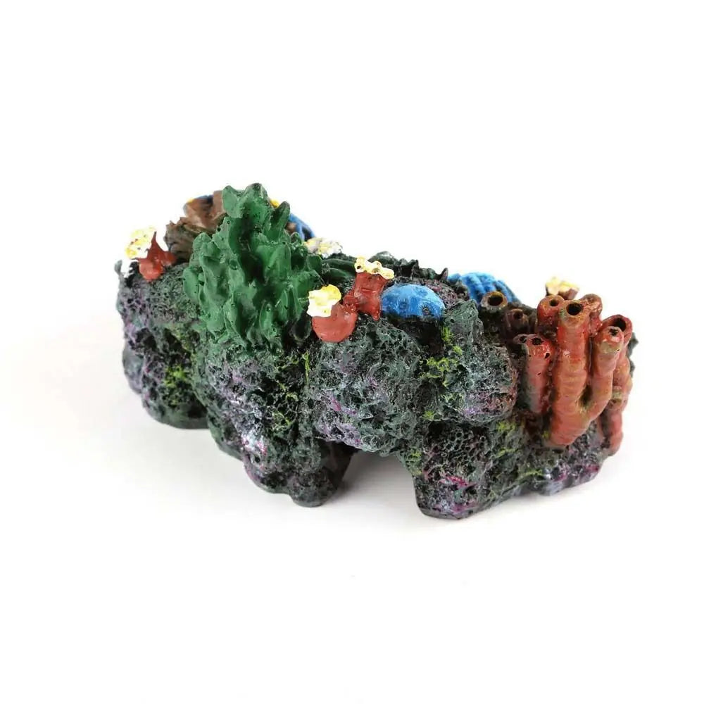 Resin Fish Tank Ornament - Simulated Coral Reef Island - Aquarium Plant