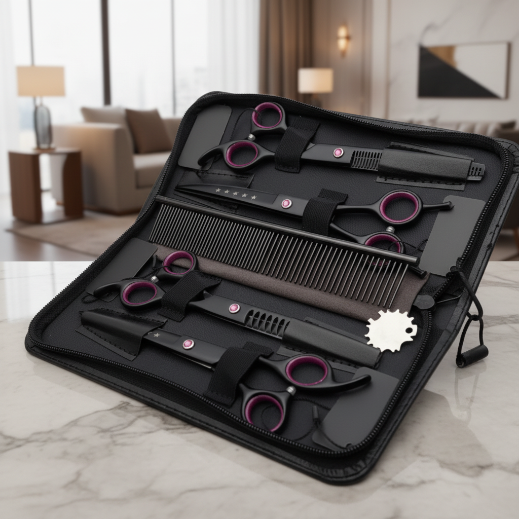 Uma | Pet Hygiene Scissor Set | 4-Piece Grooming Kit | Stainless Steel