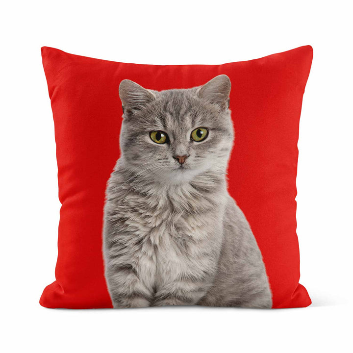 Kira | Personalized Pet Parent Gift Cushion | Custom Cat Photo | 45x45cm