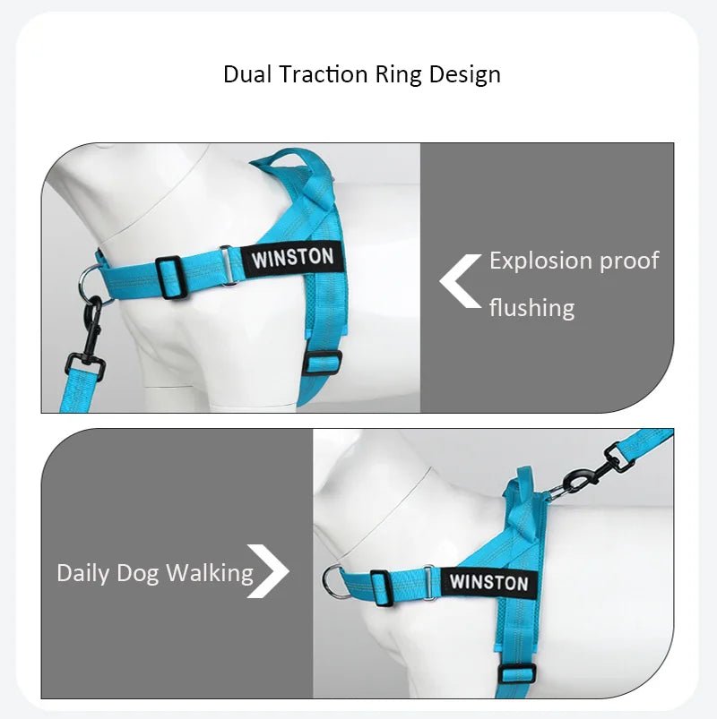 Dahlia | Dog Harness | Reflective, Adjustable & Personalized | No Chafe, Perfect Fit