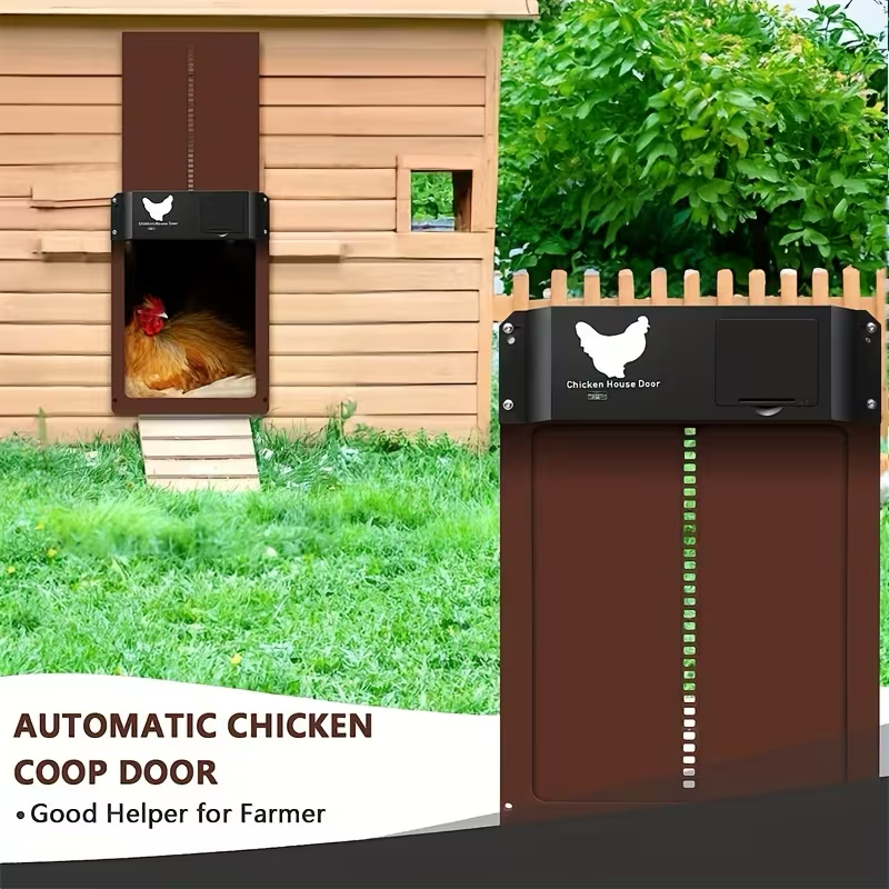 Ottavia Automatic Chicken Coop Door - Light Sensor, Weatherproof, Easy Install